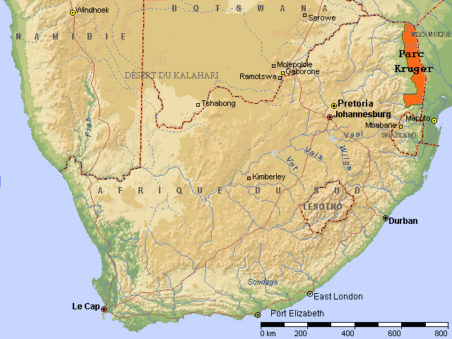 L'Afrique du Sud et le parc Kruger
