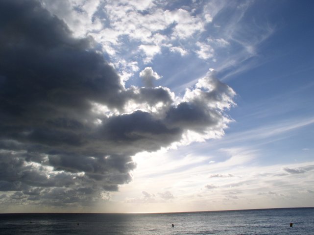 Ciel bouché sur la plage de Moraig