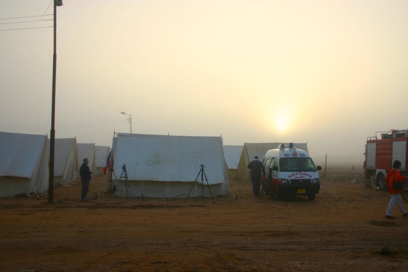 Le camp au lever su soleil