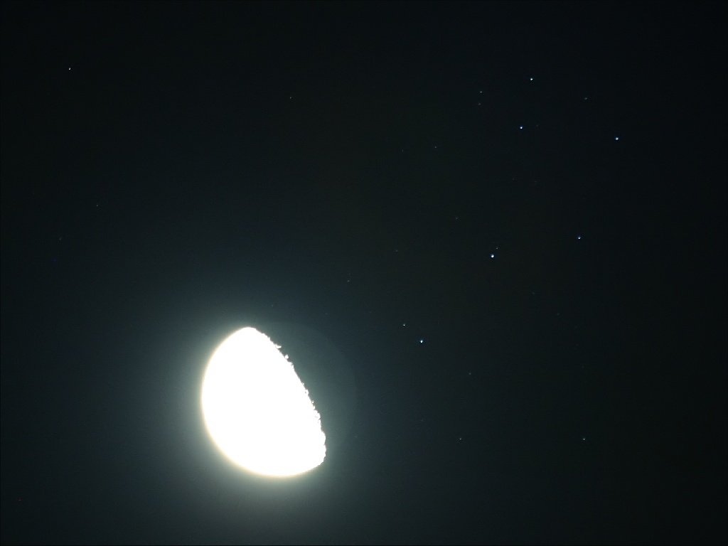 Conjonction lune Pléïades le soir du 12/09/2006
