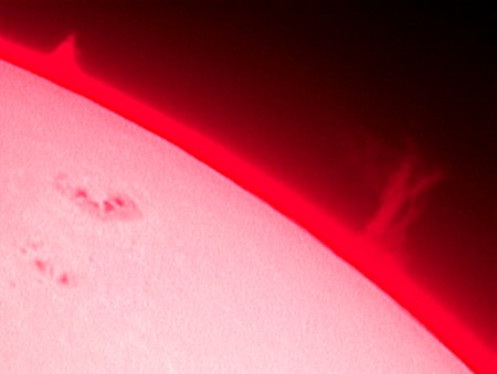 Prominences with spots 11/01/01 Vesta Pro